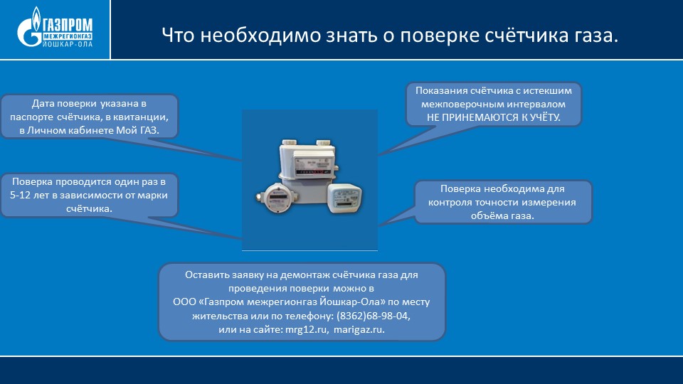 Владельцев газовых счетчиков известили о поверке приборов учета газа